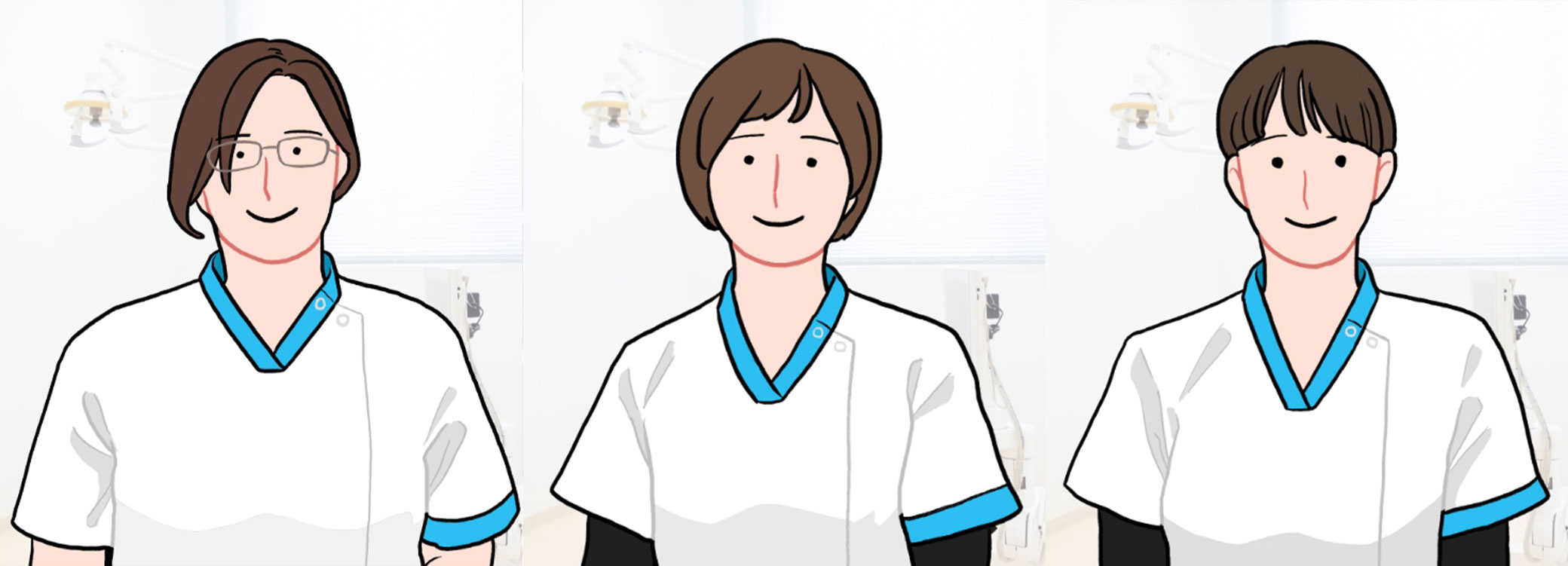 診療中のスタッフ